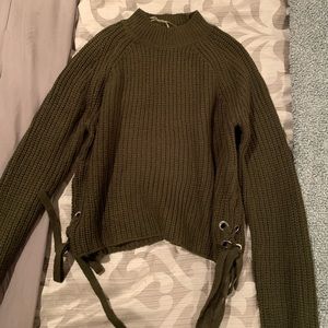 Olive green warm sweater worn once